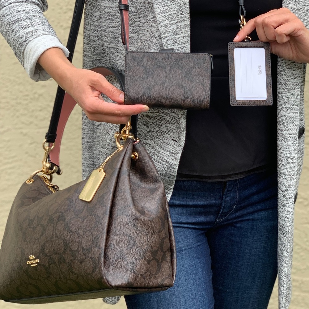 COACH Signature Mia Shoulder / Crossbody Bag Set - Picture 3 of 8